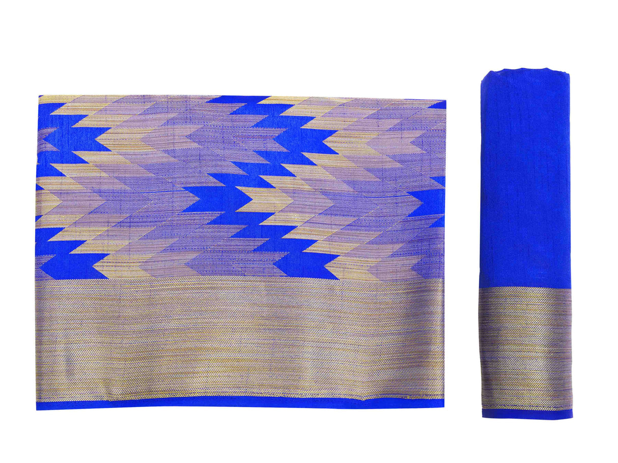 Mimosa Womens Art Silk Saree Kanjivaram Royal Blue Color