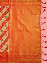 Mimosa Women's Woven Design Kanjivaram Art Silk Saree With Blouse Piece : SA00001232REDFREE